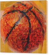 Abstract Basketball Wood Print