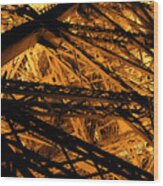 Abstract Eiffel Tower Wood Print
