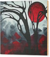 Abstract Gothic Art Original Landscape Painting Imagine I By Madart Wood Print