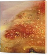 Abstract Liquid Art Fluid Red Painting Science Of Dust Wood Print