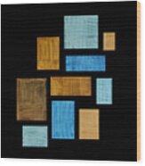Abstract Rectangles Wood Print