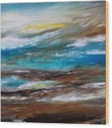 Abstract Seascape Wood Print
