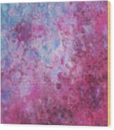 Abstract Square Pink Fizz Wood Print by Michelle Wrighton