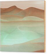 Abstract Terracotta Landscape Wood Print