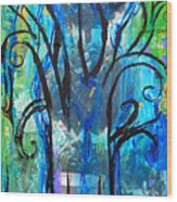 Abstract Tree In Spring Wood Print