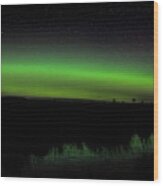 Ackley Green Glow Wood Print