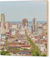 Aerial View At The City Of Guayaquil, Ecuador Wood Print