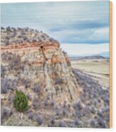 Aerial View Of Northern Colorado Foothills Wood Print