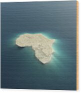 Africa Conceptual Island Design Wood Print