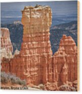 Agua Canyon, Bryce Utah Wood Print