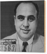 Al Capone Mug Shot 1931 Vertical Wood Print