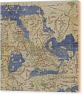 Al Idrisi World Map 1154 Wood Print