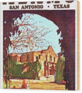 Alamo Fortress, San Antonio, Texas Wood Print