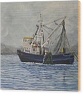 Alaskan Fishing Wood Print