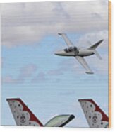 Albatros Over Thunderbirds Wood Print