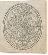 Alexander Jamieson's Celestial Atlas - Northern Hemisphere Wood Print