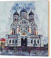 Alexander Nevsky Cathedral Wood Print