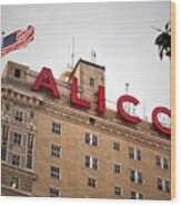 Alico Building Sign Wood Print