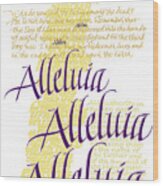 Alleluia Banner Wood Print