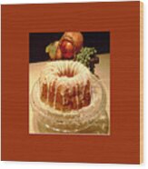 Almond Cheese Pound Cake Wood Print