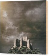 Almourol Castle In Portugal Wood Print