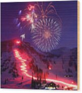 Alta Ski Area 75th Birthday Celebration Wood Print