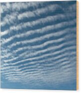 Altocumulus Undulatus Clouds Wood Print