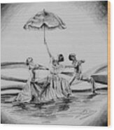 Alvin Ailey's Revelations Study Of 'take Me To The Water' Wood Print