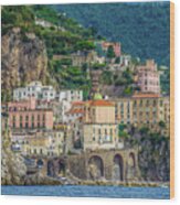 Amalfi-amalfi Coast Wood Print