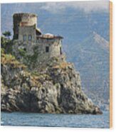 Amalfi Coast Fortress Wood Print