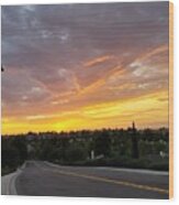 Colorful Sunset In Mission Viejo Wood Print