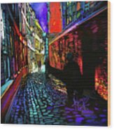 Amsterdam Cobbletones Wood Print