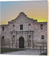 An Alamo Sunrise - San Antonio Texas #1 Wood Print
