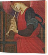 An Angel Playing A Flageolet Wood Print