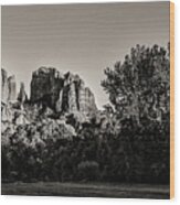 An Iconic View - Cathedral Rock Wood Print