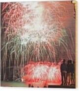 An Impressive Display Revere Beach Fireworks 2015 Wood Print