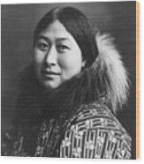 An Inuit Woman From Nome  Alaska Wood Print