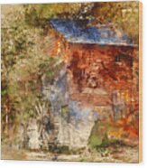 An Old Watermill - 12 Wood Print