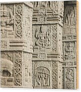Ancient Temple Carvings Wood Print
