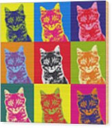 Andy Warhol Cat Wood Print