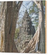 Angkor Thom South Gate Wood Print