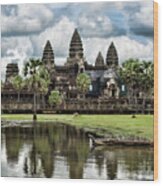 Angkor Wat Pano View Wood Print