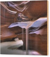 Antelope Canyon Shifting Sands Wood Print