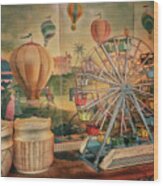 Antique Ferris Wheel Walt Disney World Mp Wood Print