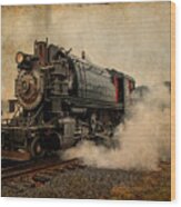 Antique Locomotive Wood Print