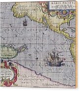 Antique Map Of The World By Abraham Ortelius - 1589 Wood Print