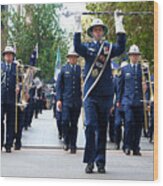 Anzac Parade - Nsw Police Band Wood Print