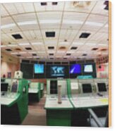 Apollo Mission Control - Space Center Houston - Nasa Wood Print