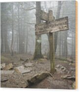 Appalachian Trail Sign Wood Print