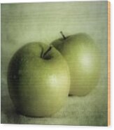 Apple Painting Wood Print